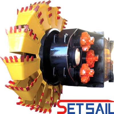 Anchor Boom Wheel Bucket Dredger con motore diesel Weichai e capacità 160m3-2000m3