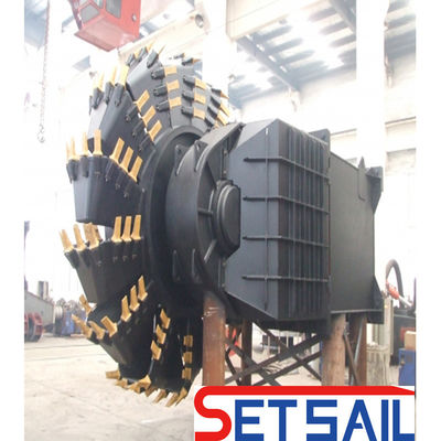 Anchor Boom Wheel Bucket Dredger con motore diesel Weichai e capacità 160m3-2000m3
