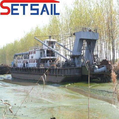 Dredger a cucchiaio a ruote a motore diesel Weichai con profondità sonora e lunghezza totale da 17 a 50 m