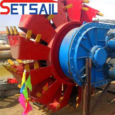 17-50m Motore diesel Pompa di sabbia di fiume Dredger a ruote con una lunghezza totale di 17-50m
