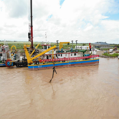 Siemens PLC Motore Diesel Motore idraulico a ruote Bucket Silt Dredger con stazione di potenziamento