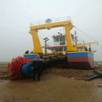 Siemens PLC Motore Diesel Motore idraulico a ruote Bucket Silt Dredger con stazione di potenziamento