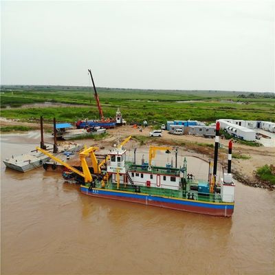 Siemens PLC Motore Diesel Motore idraulico a ruote Bucket Silt Dredger con stazione di potenziamento