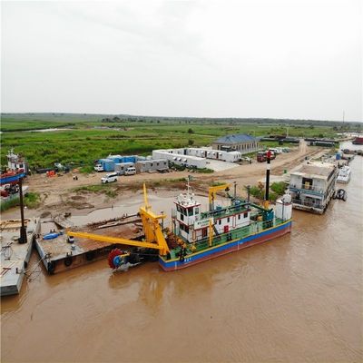 Siemens PLC Motore Diesel Motore idraulico a ruote Bucket Silt Dredger con stazione di potenziamento