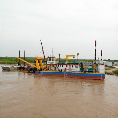 Siemens PLC Motore Diesel Motore idraulico a ruote Bucket Silt Dredger con stazione di potenziamento