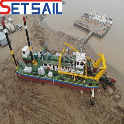 Distanza di scarico 800-5000m Dredger di sabbia fluviale con testa di ruota del secchio e Siemens PLC