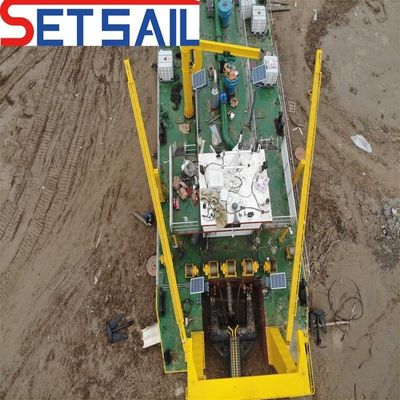 Distanza di scarico 800-5000m Dredger di sabbia fluviale con testa di ruota del secchio e Siemens PLC