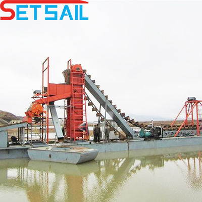 Chain Bucket Lake Sand Gold and Diamond Mining Dredger con capacità di 0,035m3-1,2m3