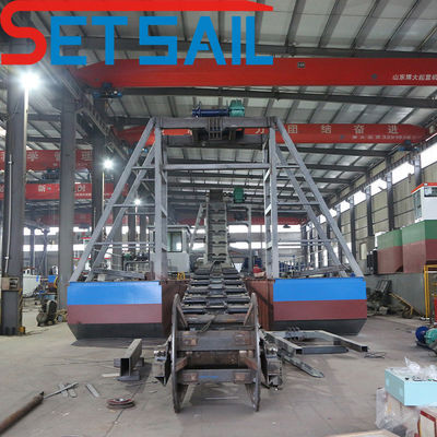 Potenza della pompa di iniezione 7.5kw-20kw Bucket Chain Gold Mining Dredger per Rvier Diamond