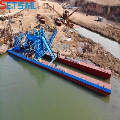 60-500 metri cubi di capacità del fiume diamante secchio catena di oro dragaglio con centrifuga