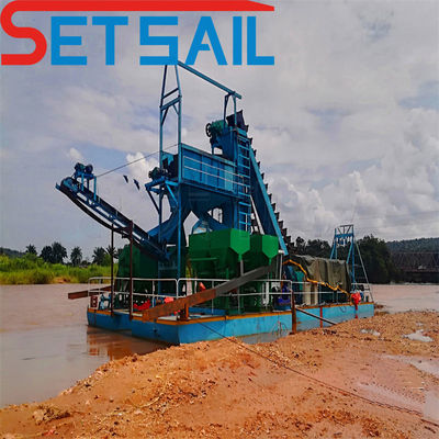 Capacità attrezzature per l'estrazione di diamanti a catena a secco per il lago Gold Diamant 60-500 metri cubi di capacità