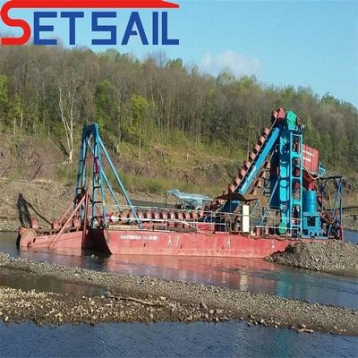 Macchine per l'estrazione dell'oro fluviale con lunghezza totale da 24 a 38 m e capacità di secchi da 0,035 a 0,08 m3