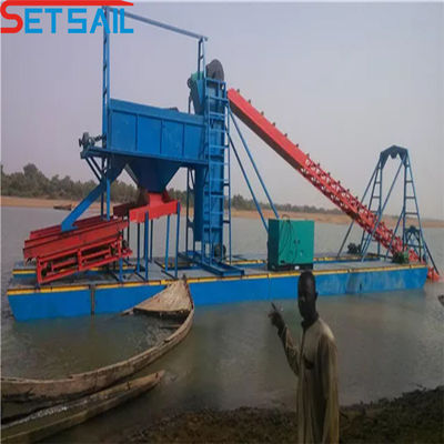 1.4m*1.2m-2.6m*1.2m Dimensione schermo tamburo secchio dragaggio minerario per l'estrazione d'oro fiume