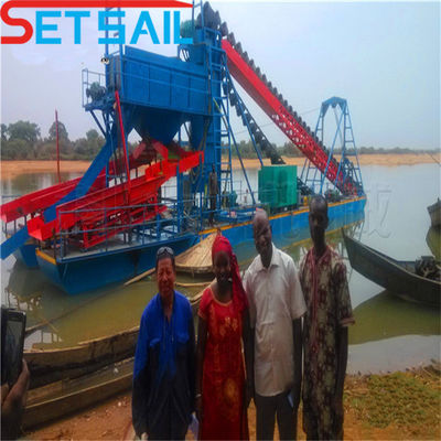 75kw-500kw Cumins Grande capacità River Bucket Chain Dredger per l'estrazione di oro e diamanti