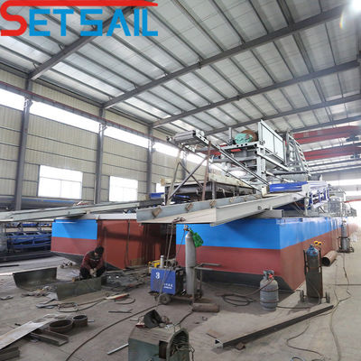 Dredger per l'estrazione dell'oro e dei diamanti con scarico di agitazione Larghezza 4,5-10 m Basso costo di spedizione