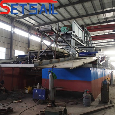5.5kw-20kw Potenza della scherma del tamburo CTN Tipo slot Dredger per l'estrazione mineraria della catena del secchio per l'oro del fiume