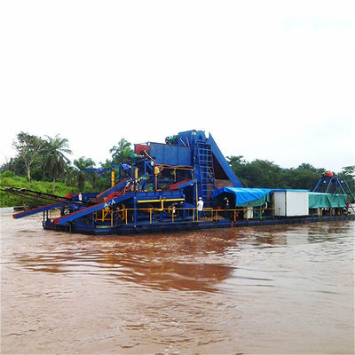 Dredger per l'oro a catena di secchi di alta capacità QHCBD-5 con attrezzature per il jigging di diamanti