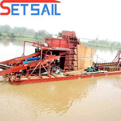 380V Bucket Chain River Mining Gold Dredge per materiale resistente alla corrosione e fiume
