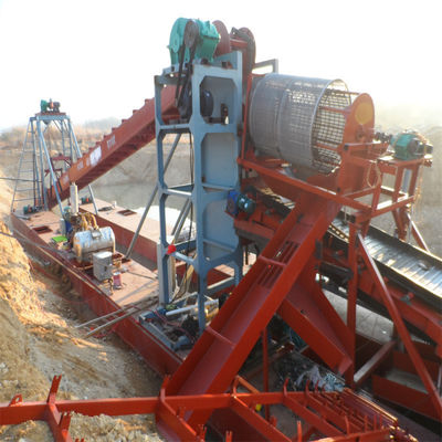 Vibrazione Chut Chain Bucket River Mining Dredger per il gold Dredging Depth 2-30m