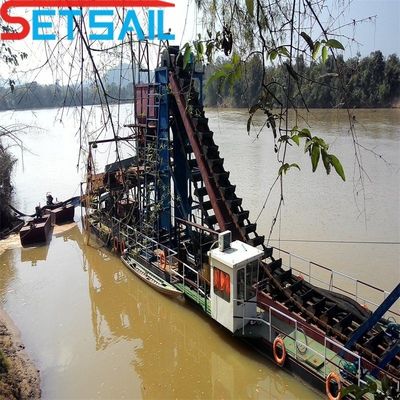 Set Sail 100m3/ora Bucket Chain Gold Dredger per la selezione e panning oro a prezzi accessibili