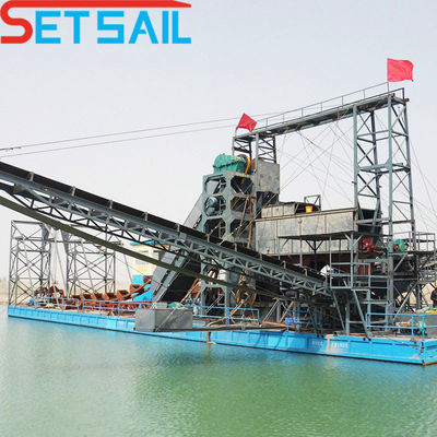 Set Sail 100m3/ora Bucket Chain Gold Dredger per la selezione e panning oro a prezzi accessibili