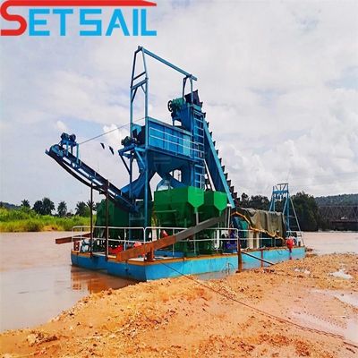 Set Sail 100m3/ora Bucket Chain Gold Dredger per la selezione e panning oro a prezzi accessibili