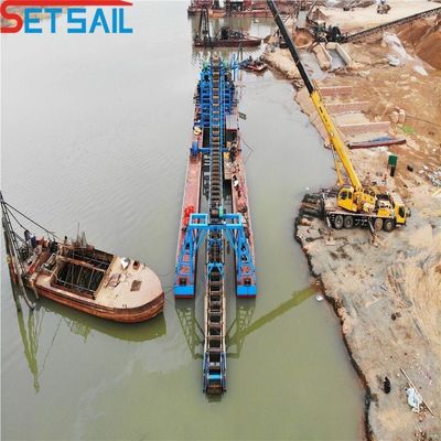 Dredger per l'oro a catena di secchi da 200 m3/ora in vendita in Indonesia