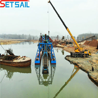 Dredger per l'oro a catena di secchi da 200 m3/ora in vendita in Indonesia