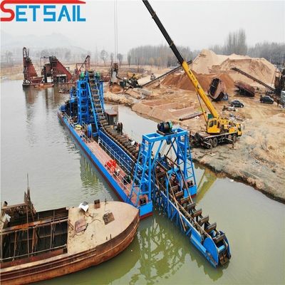 Dredger per l'oro a catena di secchi da 200 m3/ora in vendita in Indonesia
