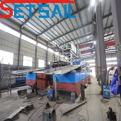 Dredger per l'estrazione dell'oro a catena a secco con 60000.000 kg di peso lordo e consumo