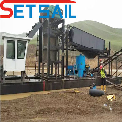 Dredger per l'estrazione dell'oro a catena a secco con 60000.000 kg di peso lordo e consumo