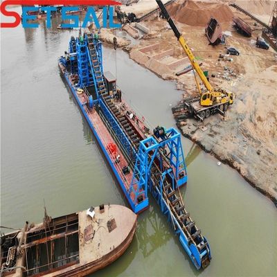 Dredger per l'estrazione dell'oro a catena di secchio con servizio post-vendita e campioni per tutta la vita