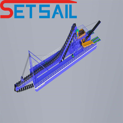 Dredger idraulico a catena di controllo, secchio d'oro con tappeto d'oro garantito.