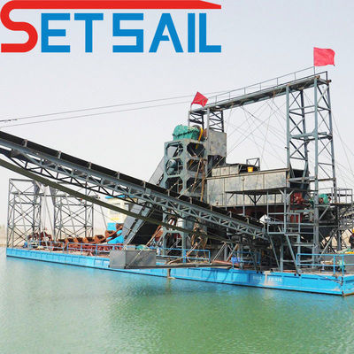 Dredger idraulico a catena di controllo, secchio d'oro con tappeto d'oro garantito.