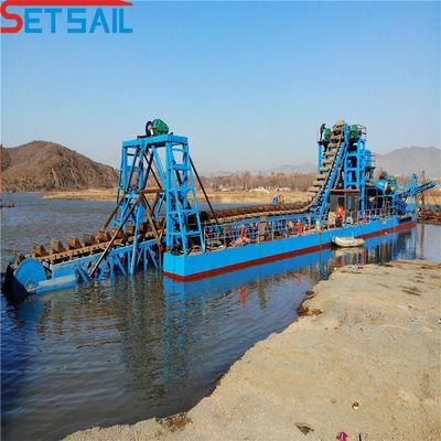 150 metri cubi all'ora Dredger per l'estrazione dell'oro a catena di secchio per la produzione di oro in volume