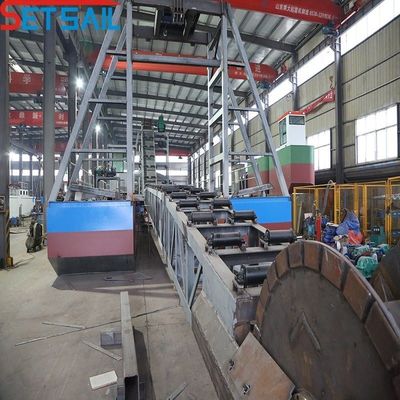 150 metri cubi all'ora Dredger per l'estrazione dell'oro a catena di secchio per la produzione di oro in volume