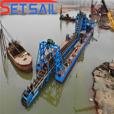 Trasporti Via Marittimo Catena merci secchio di sabbia di fiume Dredger oro per macchinari di diamanti