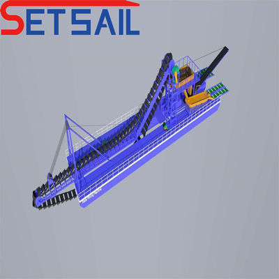 Dredger per l'estrazione dell'oro e dei diamanti