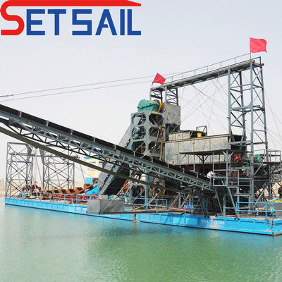 Dredger per l'estrazione dell'oro e dei diamanti