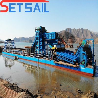 Dredger a catena con secchio d'oro Larghezza da 4,5 m a 10 m per apparecchi elettrici nell'estrazione di oro e diamanti