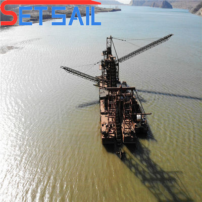 Dredger a catena con secchio d'oro Larghezza da 4,5 m a 10 m per apparecchi elettrici nell'estrazione di oro e diamanti