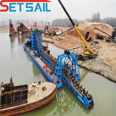 24-38m lunghezza totale catena secchio di oro e diamanti lago macchine minerarie con Jigging