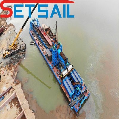 60m3-500m3 Capacità Customized Chain Bucket Sand Gold Dredger con Trommel Screen