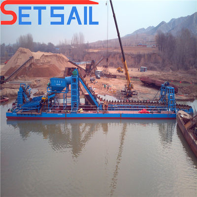 128-176PCS Chian Quantity Chain Bucket River Sand Gold Ship con macchine trituratrici