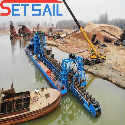 128-176PCS Chian Quantity Chain Bucket River Sand Gold Ship con macchine trituratrici