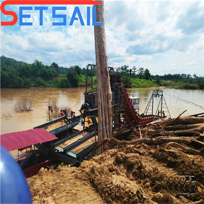 128-176PCS Chian Quantity Chain Bucket River Sand Gold Ship con macchine trituratrici