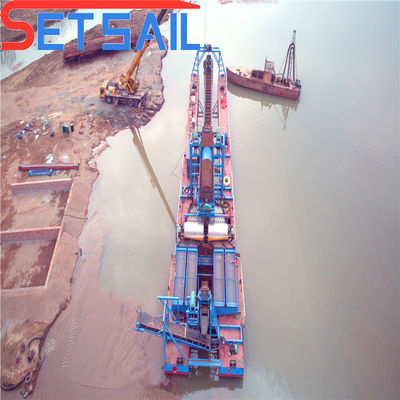 128-176PCS Chian Quantity Chain Bucket River Sand Gold Ship con macchine trituratrici