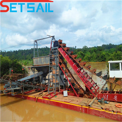 Quantità di catena 172PCS-200PCS Macchine per l'estrazione di minerali fluviali a bassa resistenza con attrezzature per il jigging
