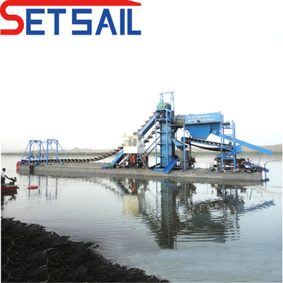 23m-49m Casco dimensione catena secchio fiume sabbia e diamanti macchinari con centrifuga