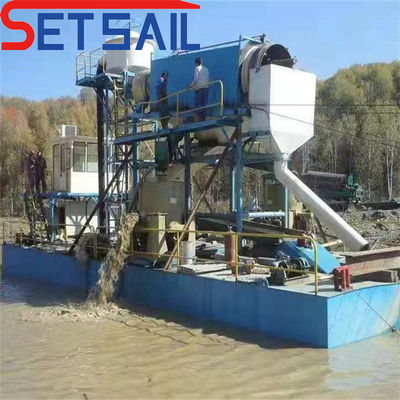 Campioni di catena di fiume secchio attrezzature per l'estrazione dell'oro con scarico di agitazione 37kw-150kw Potenza